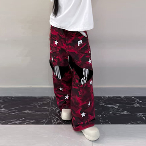 Pantalones Largos Holgados de Moda para Mujer, Estilo Hip Hop, Color Block, Camuflaje, Estilo BF, Ropa de Calle Informal y Moderna - Product Image 3