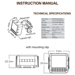 1/<span class=keywords><strong>2</strong></span>/<span class=keywords><strong>3</strong></span>/4 <span class=keywords><strong>Gang</strong></span> <span class=keywords><strong>2</strong></span> Cách DIY Mini Module Tuya Relay Chuyển Hẹn Giờ Điều Khiển Không Thấm Nước PC Cho Nhà Khách Sạn Nhà Để Xe Điện Điều Khiển Bằng Giọng Nói - Product Image 6