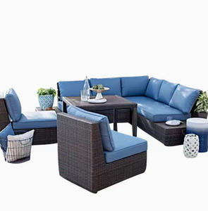 Ensemble <span class=keywords><strong>de</strong></span> meubles d'extérieur élégants en rotin PE, canapé <span class=keywords><strong>de</strong></span> patio avec coussins <span class=keywords><strong>de</strong></span> siège et <span class=keywords><strong>de</strong></span> dossier doux - Product Image 6