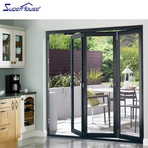 Puertas Exteriores Usadas Superhouse <span class=keywords><strong>en</strong></span> <span class=keywords><strong>Venta</strong></span>, Puerta Exterior de Patio de Aluminio Plegable Tipo Acordeón - Product Image 1
