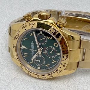 Nouvelle montre chronographe à quartz pour homme de 39 mm, boîtier doré avec cadran à chiffres arabes appliqués, mouvement VK63 - Product Image 5