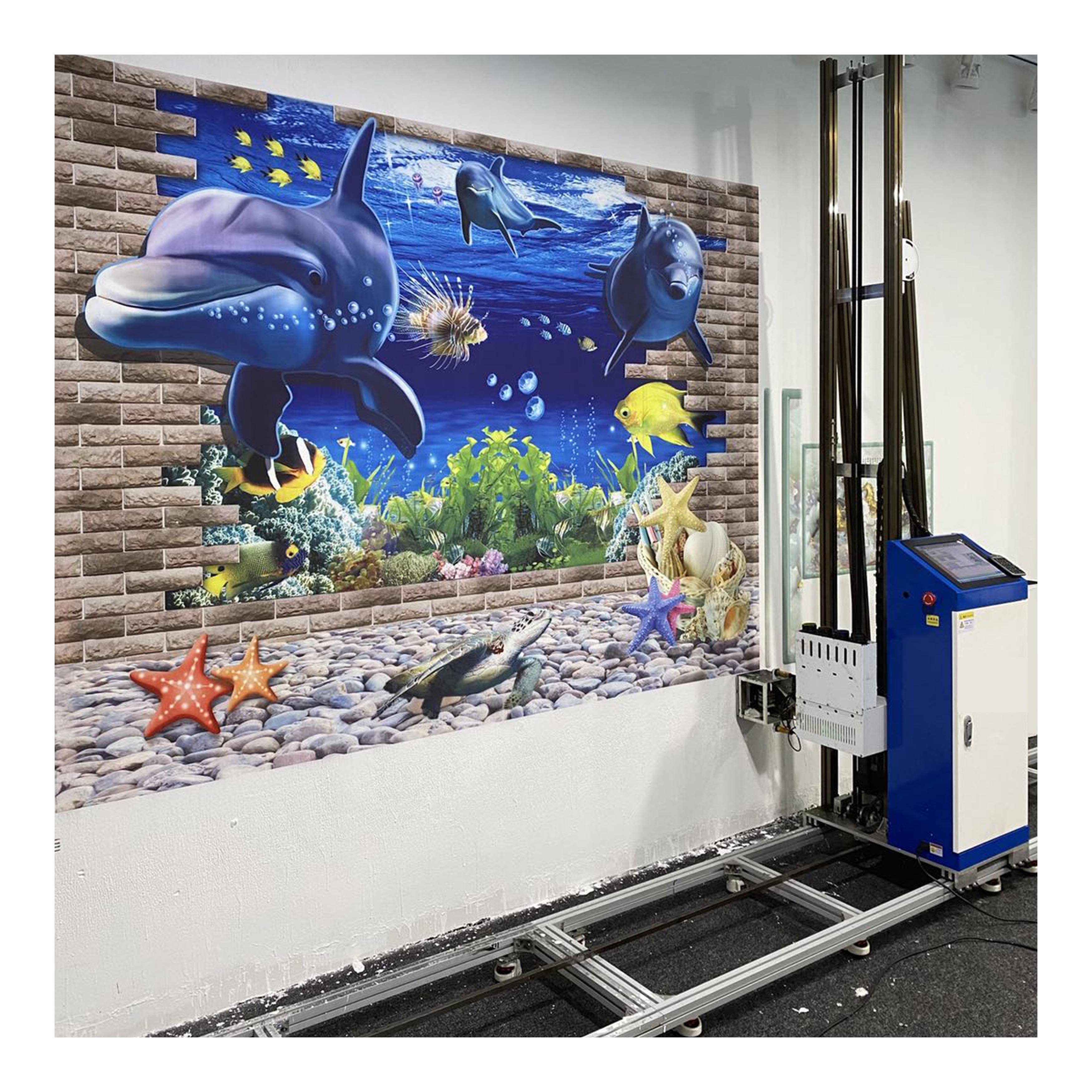 3d Wall Printer Machine Automatic 3d Vertical Wall Printer Direct to Wall Painting Machine Inkjet Printers Provided EPSON 115