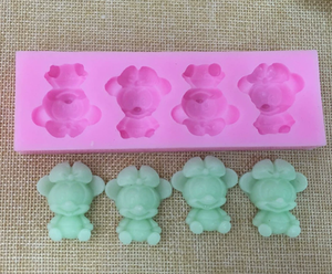 Molde de Silicona con Forma de Ratón de Dibujos Animados, Molde para Decoración de Pasteles con Fondant, Molde para Velas Aromáticas de Yeso, Molde para Chocolate - Product Image 6