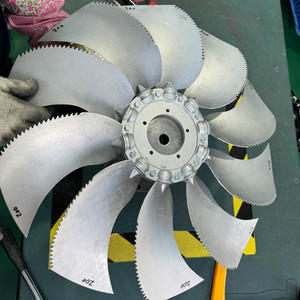 <strong>Wholesale</strong> OEM Strong 1XL <strong>Machete</strong> Shaped Blade Axial Impeller with Serrations for Engine Motor - Product Image 4