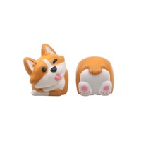 Keycaps en résine ESC imprimés en 3D personnalisés Corgi coulé noir pour clavier mécanique MX