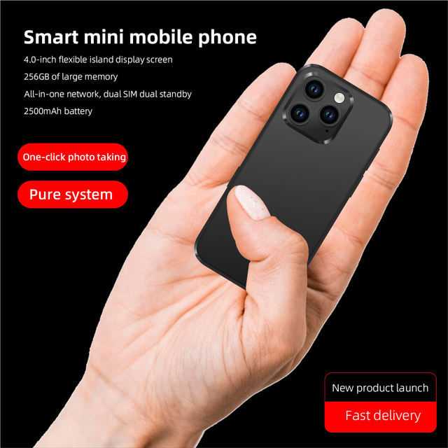 Wholesale I16mini 4inch Small Smartphone MTK6762 4GB+4GB Android 12 Dual SIM
