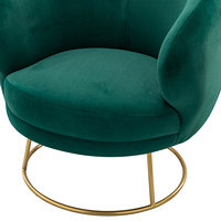 Fauteuil de salon moderne de luxe Laynsino, base en métal, assise confortable, chaise en tissu, fabrication artisanale, respectueuse de l'environnement