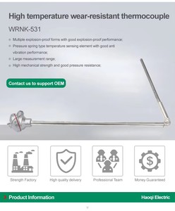 Termopar Tipo K con Codo en Ángulo Recto, Termopar Tipo L, Tubo de Silicio - Product Image 3