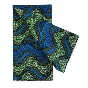 Nouveau design couleur brillante 100% coton bloc de cire africaine imprimé tissu de robe nationale de cire hollandaise
