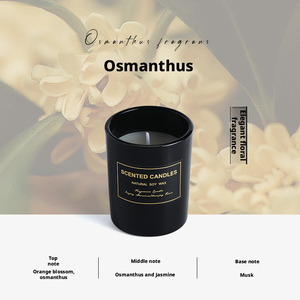 Nouvelles <span class=keywords><strong>petites</strong></span> bougies artisanales en cire de soja noire, fortement parfumées, créatives, sans logo, pour le soulagement <span class=keywords><strong>du</strong></span> stress, les cadeaux, la méditation, la Saint-Valentin - Product Image 5