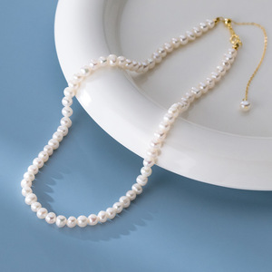 Collier en argent pur S925 serti de diamants avec perle synthétique cerise, style Ins, doux et rafraîchissant, accessoire D9999 - Product Image 3