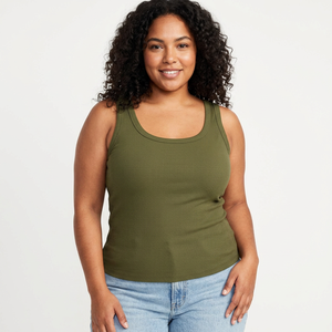 Women's Knitted Cotton Feathers Tank Top Crop Top Soft Breathable Summer Vest OEM Manufacturer Bulk Wholesale Casual Fashion - Product Image 1
