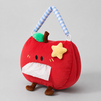 Adorable Housse de Boîte à Mouchoirs Murale en Peluche Coton Pomme Multifonction pour Chambre d'Enfant, Chambre à Coucher, Décoration Intérieure