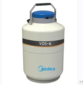 Midea Biomedical 6L Mini portátil Semen Tanque de nitrógeno líquido Contenedor de nitrógeno líquido