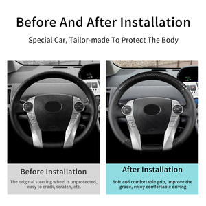 Accesorios interiores cubierta de <span class=keywords><strong>volante</strong></span> de fibra de carbono para <span class=keywords><strong>Toyota</strong></span> 2010 Land Cruiser <span class=keywords><strong>Prius</strong></span> C V 2013 <span class=keywords><strong>Prius</strong></span> Plus - Product Image 5