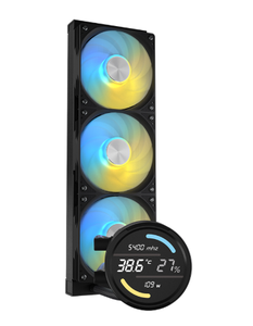 SilverStone E360 PRO ระบบระบายความร้อนด้วยน้ำ สีดำ/ขาว หน้าจอ LCD ขนาด 2.6 นิ้ว ฐานติดตั้งแบบหมุนได้ พัดลม ARGB ขนาด 120 มม. ประสิทธิภาพสูง 3 ตัว - Product Image 3