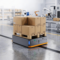 Robot AGV d'automatisation d'entrepôt 300 kg avec évitement d'obstacles par laser et navigation magnétique pour le transport automatique de marchandises