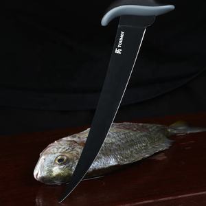 Cuchillo de acero inoxidable, 9 pulgadas, flexible, cónico, mango PP + TPR, para pesca al aire libre - Product Image 5