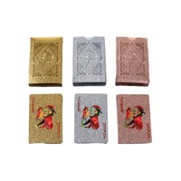 Cartes à Jouer Premium Or Rose - Jeu de Poker en Plastique Imperméable avec Motif Doré pour l'Export