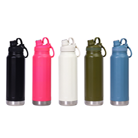 Bouteille d'eau isotherme en acier inoxydable personnalisable de 1 L avec isolation sous vide, bouteille de sport thermique pour le sport en plein air, la salle de sport, les voyages et le camping