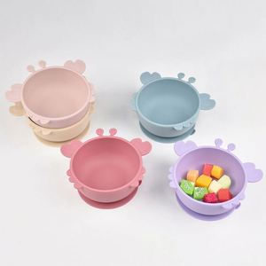 Plato de Silicona de Grado Alimenticio para Bebés, Diseño de Cangrejo, Antideslizante, Libre de BPA, Diseño de Dibujos Animados, Color Verde - Product Image 3