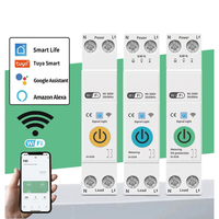 Disjoncteur intelligent WiFi Tuya 63A 2P sur rail DIN avec compteur d'énergie et protection contre les surtensions/sous-tensions à commande à distance