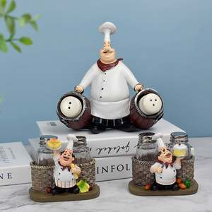 SE7 resina Chef figura decorazione stanza decorazione <span class=keywords><strong>cucina</strong></span> statue per decorazione fabbrica vendita diretta Chef in resina artigianato ornamenti - Product Image 5