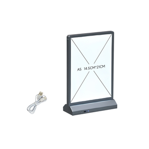 Tablero de Menú Luminoso Recargable, Caja de Luz de Escritorio de Doble Cara A4/A5 para Exhibición de Etiquetas de Precio - Product Image 4