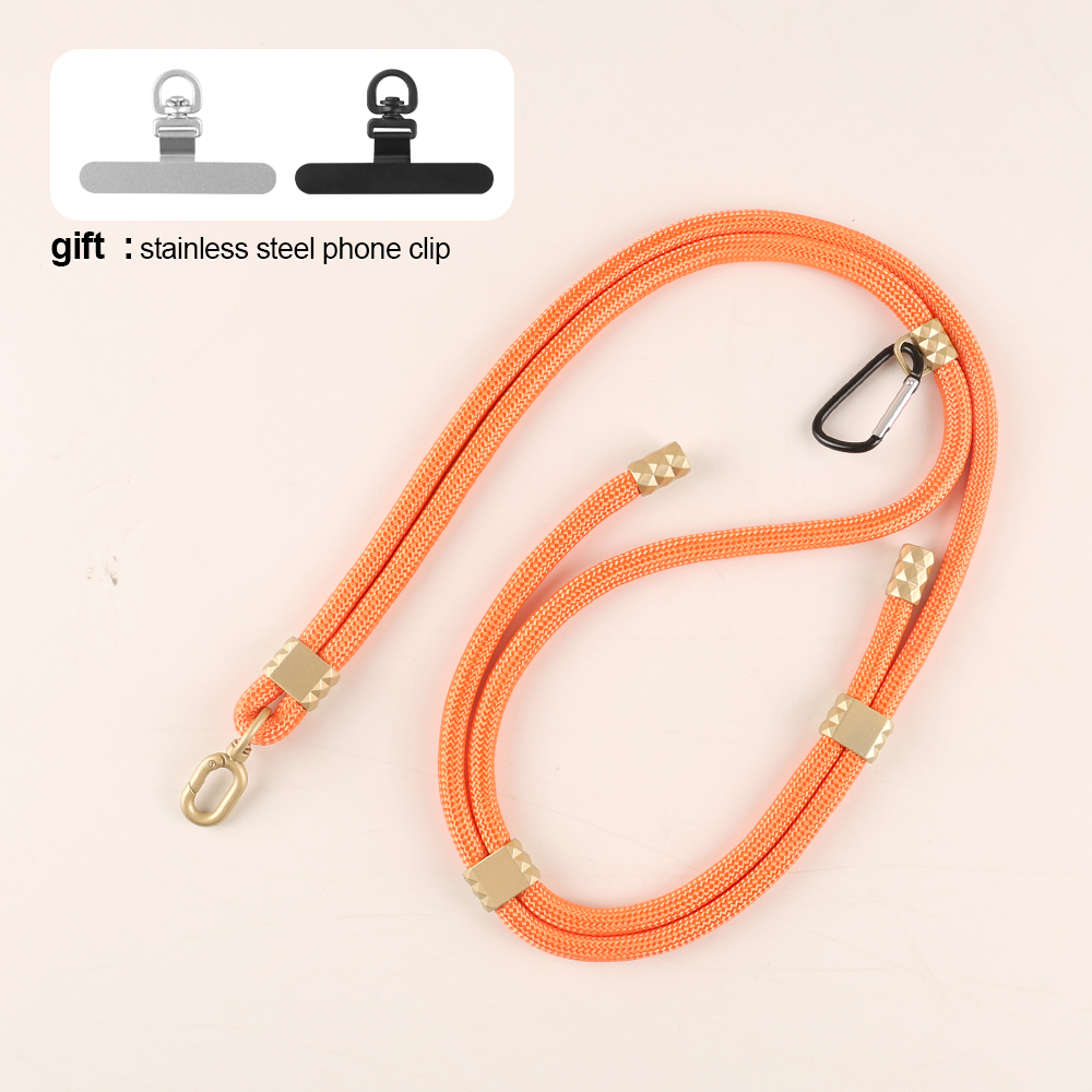 Bracelet orange + boucle dorée