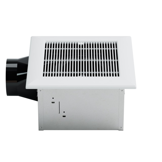 Bathroom Exhaust Fan, 8 Inch,  120VAC, 80CFM, AC Motor 20W, ETL Certified Ceiling Mounted White Plastic Grille