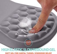 Alfombrilla de Ratón Ergonómica con Reposamuñecas de Espuma Viscoelástica Suave, Base Antideslizante y Duradera para Oficina y Computadora
