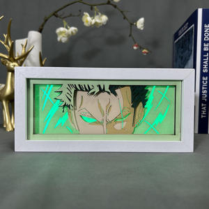 Plus de 140 Styes Nami Zoro Vente en gros Boîte à lumière LED Anime Paper Carving Lamp RGB Change Color Goku Boîte à lumière LED Cadeau d'extérieur - Product Image 2