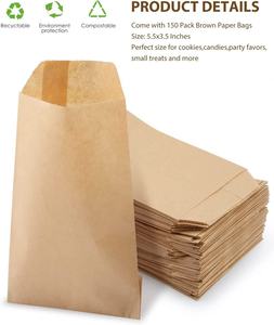 工厂供应新设计定制纸袋带标志优质环保棕色纸袋 - Product Image 4