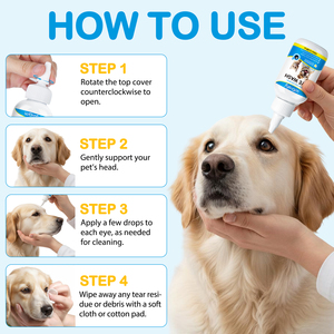 Worafy Chăm Sóc Mắt Hàng Ngày Hỗ Trợ Sạch Loại Bỏ Mảnh Nhăn Giọt Nước Mắt Thoải Mái 100Ml Thuốc Nhỏ Mắt Cho Vật Nuôi Chó Và Mèo - Product Image 5