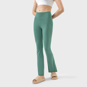 Pantalones de yoga ligeros recién llegados, pantalones de yoga acampanados de talla grande para mujer, mallas de yoga brillantes con aceite deportivo - Product Image 2