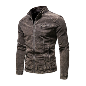 Fashion Brand Denim Bomber <b>Jacket</b> Zipper Button Washed Lapel Casual Outerwear Men Autumn Winter - Product Image 1