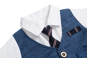 Robe d'été 2023 pour bébé de 0 à 24 <span class=keywords><strong>mois</strong></span>, tenue de fête d'anniversaire, vêtements pour garçons, combinaison - Product Image 4