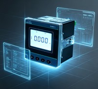 EASTSONG ES96Y-I 96x96mm Amperímetro Digital Monofásico con Pantalla LED RS485 Modbus RTU Precisión Clase 0.5 Medidor de Potencia de Panel IP65