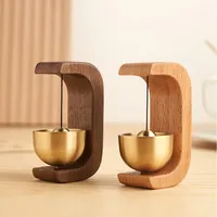 Carillon éolien moderne en bois sans fil à fixation murale pour porte d'entrée, sonnette d'avertissement pour commerçant, utilisation intérieure, articles de décoration pour la maison