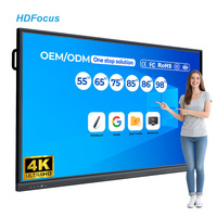 Tableau interactif intelligent HDFocus 4K LCD, panneau d'affichage numérique pour l'enseignement en classe scolaire