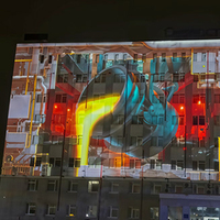 Projection professionnelle de cartographie de film vidéo Projecteur laser 10000 lumens Grand bâtiment de lieu de rendez-vous