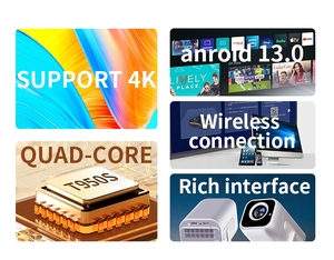 XH269 - <span class=keywords><strong>Smartphone</strong></span> Android 13 avancé avec WiFi 4K, mémoire 2 Go, LED 1080P natif, projecteur vidéo domestique <span class=keywords><strong>3D</strong></span>, nouveau design Full HD - Product Image 4