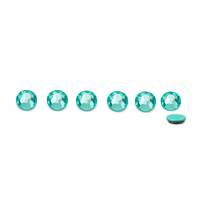 Strass en verre Aquamarine Radiant Lustrous Ocean Tone, écologiques, thermocollants pour vêtements, tenues de plage, été