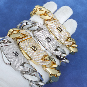 Custom Heavy <b>Iced</b> <b>Out</b> Miami Cuban Link <b>Chain</b> Moissanite 925 Silver Hip Hop Bling Jewelry VVS1 Pass Diamond Tester Cuban Necklace - Product Image 3