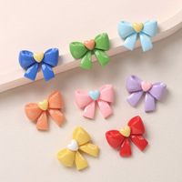 Gele Rode Bruine Zwarte Perzik Strikjes Dieren Hars Charms Slime Mobielhoesje Sleutelhanger DIY Knutseldecoratie