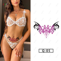 Couple Sexy Succubi Motif Bas Du Dos Tatouage Temporaire Autocollant Papier Étanche Matériel pour Privé Taille Abdomen Longue Durée