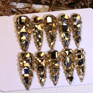 Diamants brillants, clips à <span class=keywords><strong>ongles</strong></span> de luxe, 3D, cercueil épais, presse sur les <span class=keywords><strong>ongles</strong></span> - Product Image 1