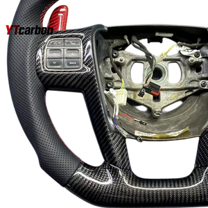 Volante Deportivo <span class=keywords><strong>de</strong></span> Fibra <span class=keywords><strong>de</strong></span> Carbono Real Personalizado YTcarbon para Chrysler 300 RT SRT 12-14, Accesorios para Automóviles - Product Image 3