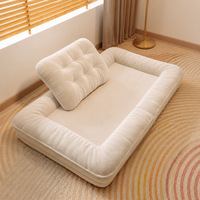 Canapé-lit moderne et durable en polyester à une place avec rembourrage en éponge pour appartement et hôtel