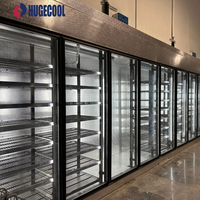 Réfrigérateur à bière avec porte vitrée et compartiment de stockage froid pour station-service, épicerie et stockage de boissons